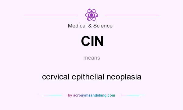 What does CIN mean? It stands for cervical epithelial neoplasia