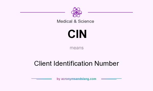 What does CIN mean? It stands for Client Identification Number