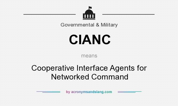 What does CIANC mean? It stands for Cooperative Interface Agents for Networked Command