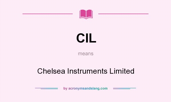 What does CIL mean? It stands for Chelsea Instruments Limited