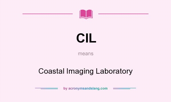 What does CIL mean? It stands for Coastal Imaging Laboratory