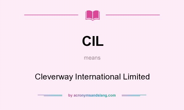 What does CIL mean? It stands for Cleverway International Limited