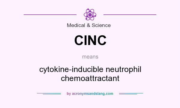What does CINC mean? It stands for cytokine-inducible neutrophil chemoattractant