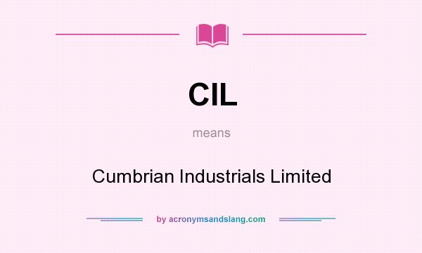 What does CIL mean? It stands for Cumbrian Industrials Limited