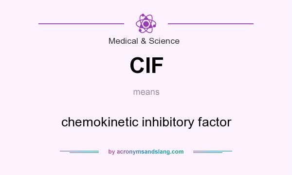 What does CIF mean? It stands for chemokinetic inhibitory factor