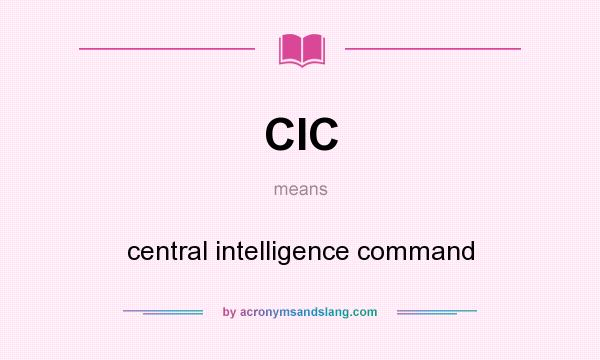 What does CIC mean? It stands for central intelligence command