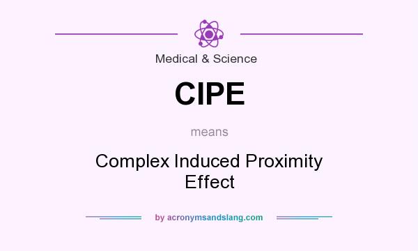 What does CIPE mean? It stands for Complex Induced Proximity Effect