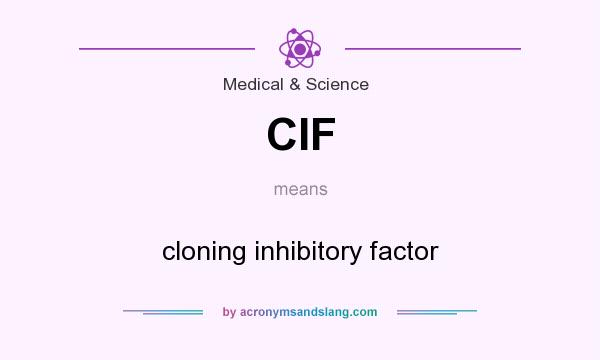 What does CIF mean? It stands for cloning inhibitory factor