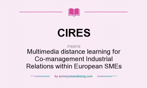 What does CIRES mean? It stands for Multimedia distance learning for Co-management Industrial Relations within European SMEs