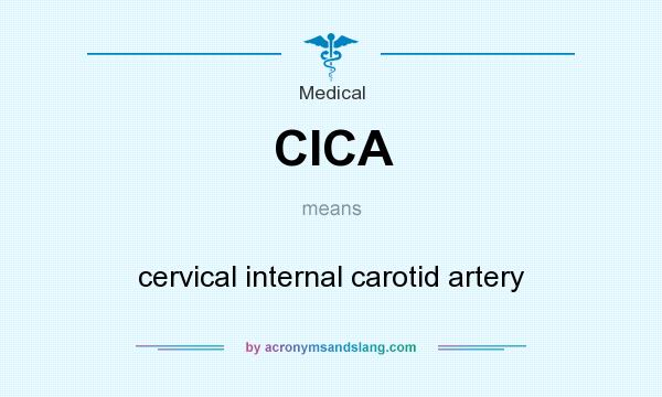 What does CICA mean? It stands for cervical internal carotid artery