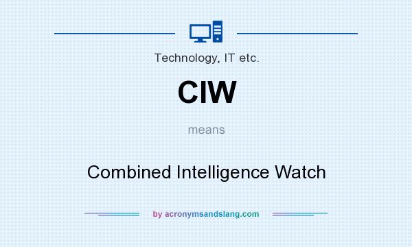 What does CIW mean? It stands for Combined Intelligence Watch