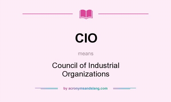 What does CIO mean? It stands for Council of Industrial Organizations