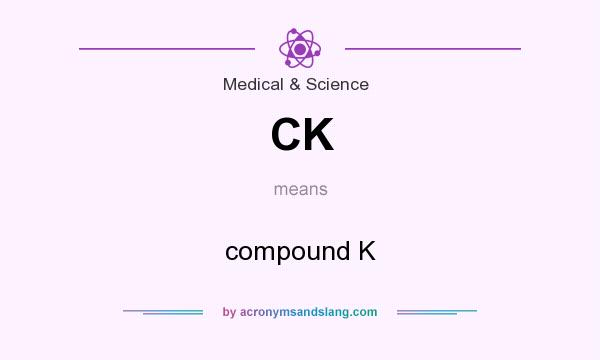 What does CK mean? It stands for compound K