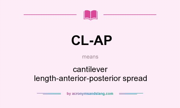 What does CL-AP mean? It stands for cantilever length-anterior-posterior spread