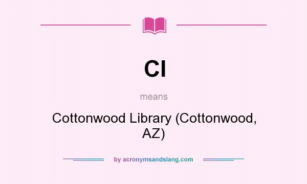 What does Cl mean? It stands for Cottonwood Library (Cottonwood, AZ)