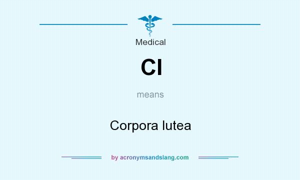 What does Cl mean? It stands for Corpora lutea