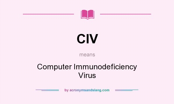 What does CIV mean? It stands for Computer Immunodeficiency Virus