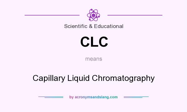 What does CLC mean? It stands for Capillary Liquid Chromatography