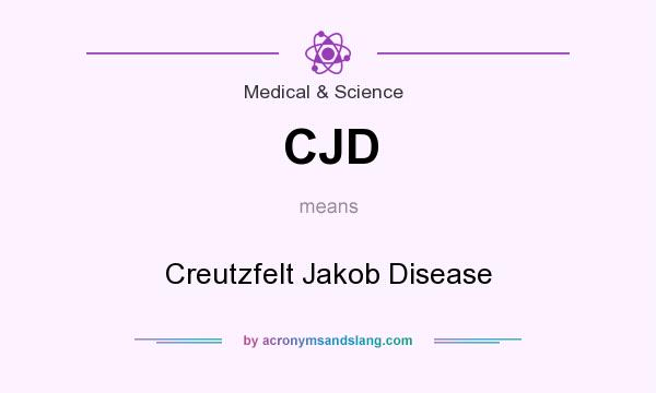 What does CJD mean? It stands for Creutzfelt Jakob Disease