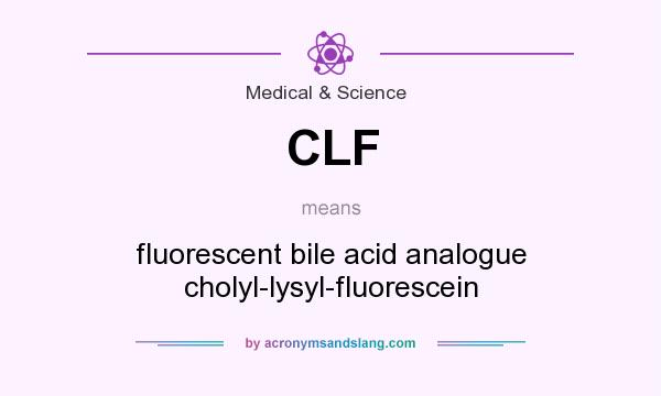 What does CLF mean? It stands for fluorescent bile acid analogue cholyl-lysyl-fluorescein