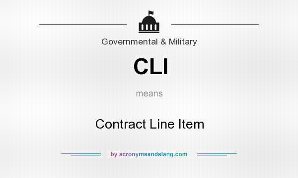 What does CLI mean? It stands for Contract Line Item