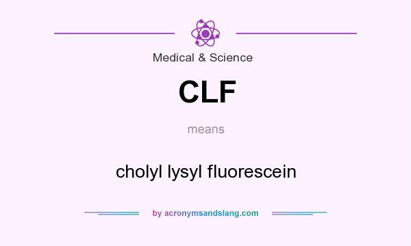 What does CLF mean? It stands for cholyl lysyl fluorescein