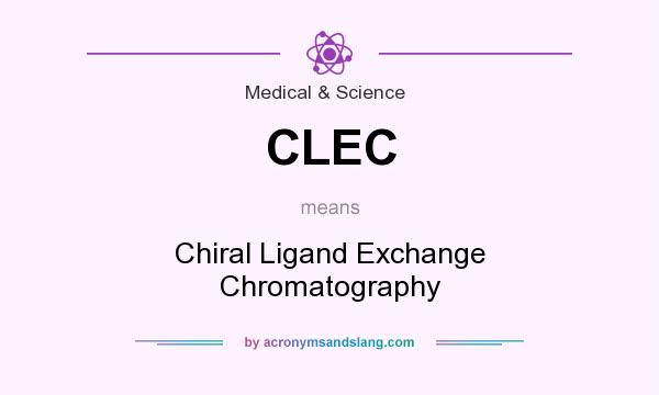 What does CLEC mean? It stands for Chiral Ligand Exchange Chromatography