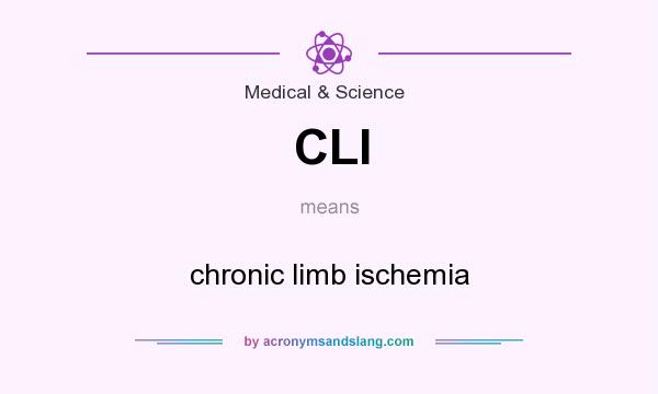 What does CLI mean? It stands for chronic limb ischemia