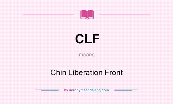 What does CLF mean? It stands for Chin Liberation Front