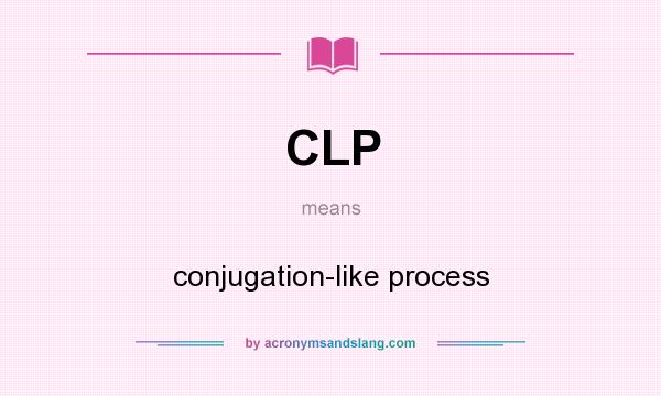 What does CLP mean? It stands for conjugation-like process