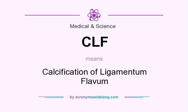 What does CLF mean? It stands for Calcification of Ligamentum Flavum
