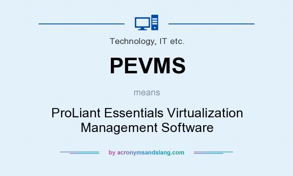 What does PEVMS mean? It stands for ProLiant Essentials Virtualization Management Software