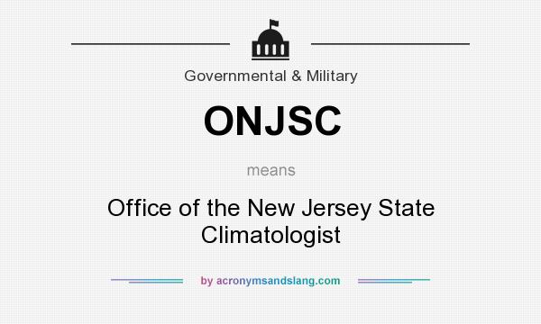 What does ONJSC mean? It stands for Office of the New Jersey State Climatologist