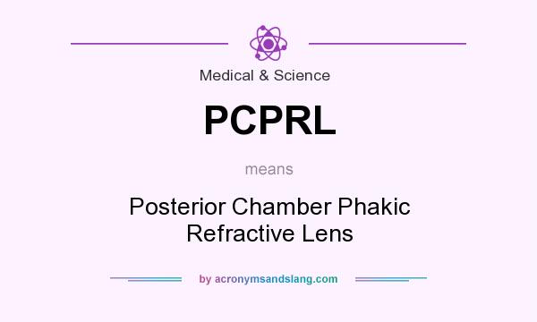 What does PCPRL mean? It stands for Posterior Chamber Phakic Refractive Lens