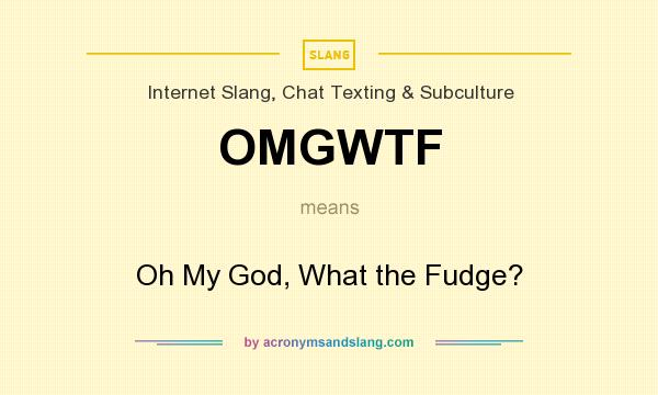 What does OMGWTF mean? It stands for Oh My God, What the Fudge?