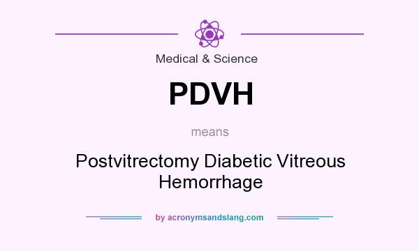 What does PDVH mean? It stands for Postvitrectomy Diabetic Vitreous Hemorrhage