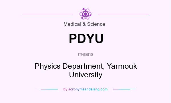 What does PDYU mean? It stands for Physics Department, Yarmouk University