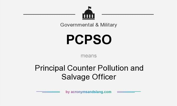 What does PCPSO mean? It stands for Principal Counter Pollution and Salvage Officer