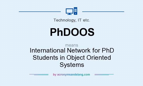 What does PhDOOS mean? It stands for International Network for PhD Students in Object Oriented Systems