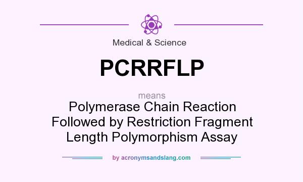 What does PCRRFLP mean? It stands for Polymerase Chain Reaction Followed by Restriction Fragment Length Polymorphism Assay