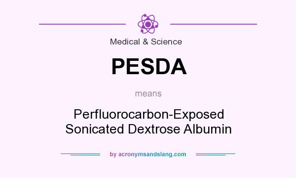 What does PESDA mean? It stands for Perfluorocarbon-Exposed Sonicated Dextrose Albumin