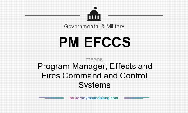 What does PM EFCCS mean? It stands for Program Manager, Effects and Fires Command and Control Systems
