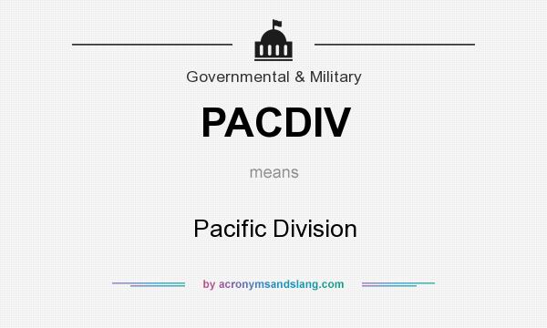 What does PACDIV mean? It stands for Pacific Division
