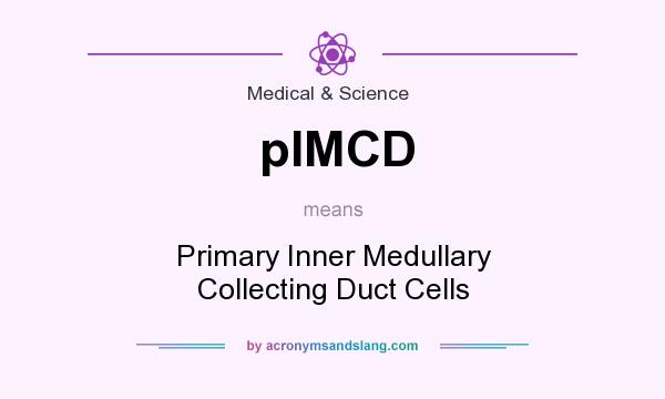 What does pIMCD mean? It stands for Primary Inner Medullary Collecting Duct Cells
