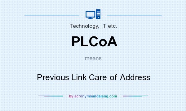 What does PLCoA mean? It stands for Previous Link Care-of-Address