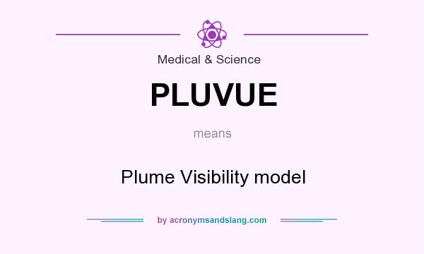 What does PLUVUE mean? It stands for Plume Visibility model