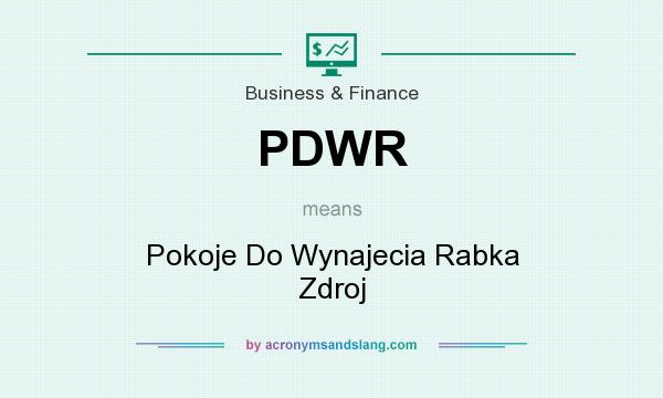 What does PDWR mean? It stands for Pokoje Do Wynajecia Rabka Zdroj