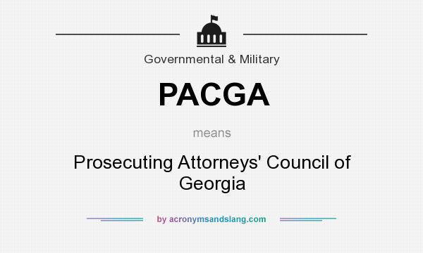 What does PACGA mean? It stands for Prosecuting Attorneys` Council of Georgia