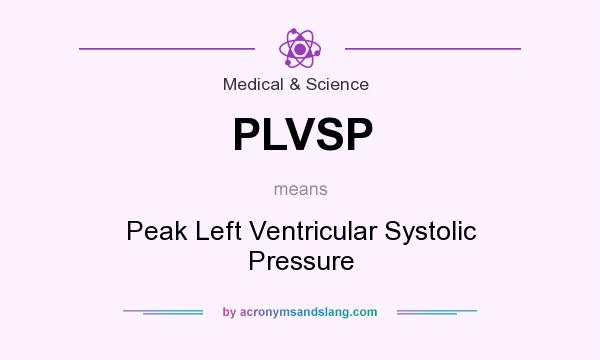 What does PLVSP mean? It stands for Peak Left Ventricular Systolic Pressure