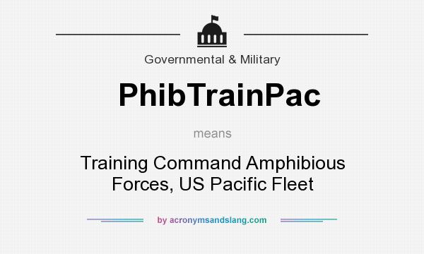 What does PhibTrainPac mean? It stands for Training Command Amphibious Forces, US Pacific Fleet